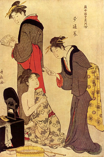 Ukiyo-e, Damen mit Schmickkästchen