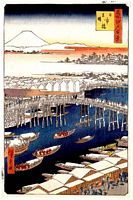 Ando Hiroshige, 100 berühmte Ansichten von Edo (Meisho Edo Hyakkei), Nihonbashi