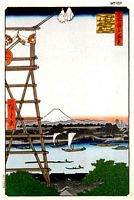 Ando Hiroshige, 100 berühmte Ansichten von Edo (Meisho Edo Hyakkei), Ryogoku
