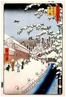Ando Hiroshige, 100 berühmte Ansichten von Edo (Meisho Edo Hyakkei), Strasse Yabu