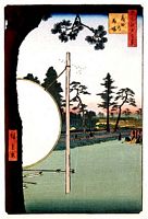 Ando Hiroshige, 100 berühmte Ansichten von Edo (Meisho Edo Hyakkei), Takata Pferdetrainingsgrund