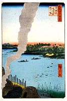 Ando Hiroshige, 100 berühmte Ansichten von Edo (Meisho Edo Hyakkei), Fluss Sumida