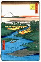 Ando Hiroshige, 100 berühmte Ansichten von Edo (Meisho Edo Hyakkei), Horie und Nekozane