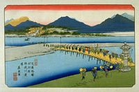 Ando Hiroshige, 69 Stationen der Kiso Strasse  (Kisokaido), Honjo-Shuku