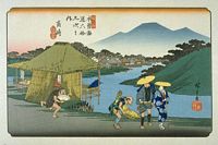 Ando Hiroshige, 69 Stationen der Kiso Strasse  (Kisokaido), Takasaki