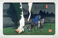 Ando Hiroshige, 69 Stationen der Kiso Strasse  (Kisokaido), Karauizawa