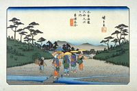 Ando Hiroshige, 69 Stationen der Kiso Strasse  (Kisokaido), Kasutsu-Oiwake