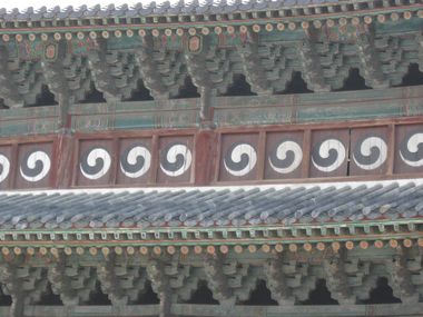 Dachverzierung, Festung  in Suwon Südkorea