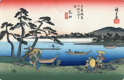 Utagawa Hiroshige, Bild Nr. 52 Ota-juku