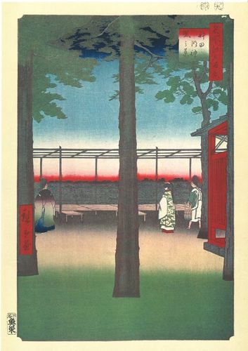 Utagawa Hiroshige, Image No 10. L’aube au sanctuaire Kanda Myojin