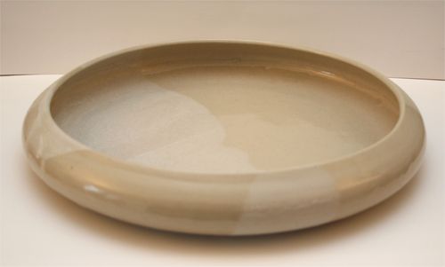 Vase en céramique plat, rond